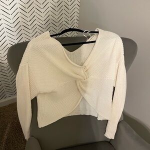 moon & madison Cream Off-the-Shoulder Sweater